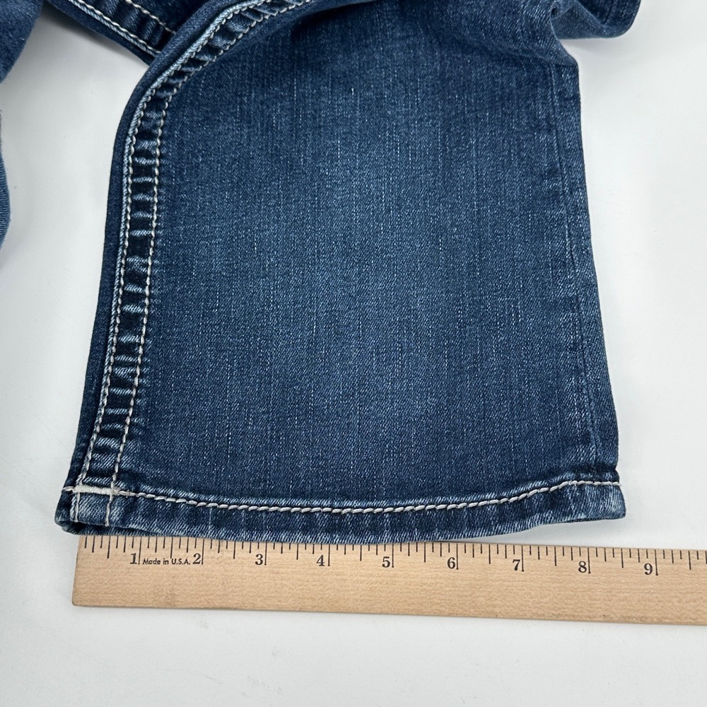 Miss Me Bootcut Jeans Women 30 Blue Dark Wash Embellished Mid Rise Y2K MP8774B - Picture 8 of 12